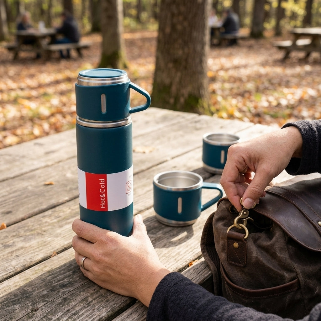 Termo Acero Inoxidable 2 Tazas
